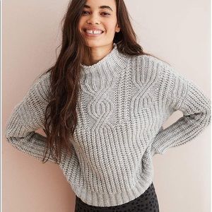 Gray Knit Turtleneck